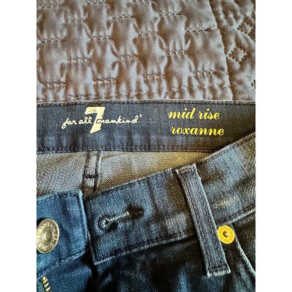 7 for all mankind Roxanne Mid Rise size 25 made in USA - Picture 5 of 5